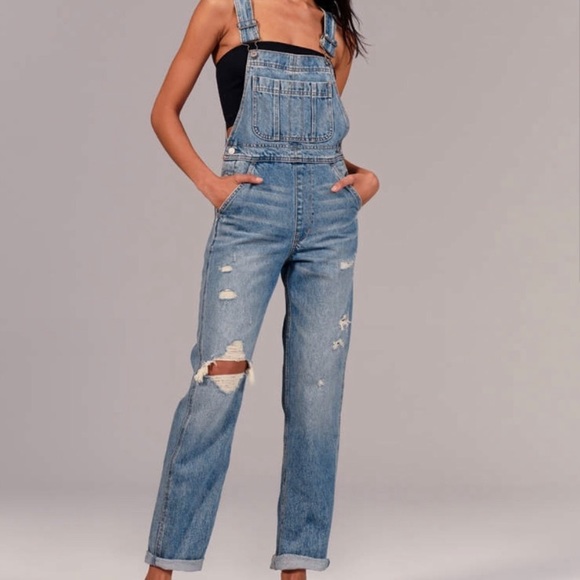 Abercrombie & Fitch Denim - Abercrombie & Fitch Distressed Denim Overalls Size Medium